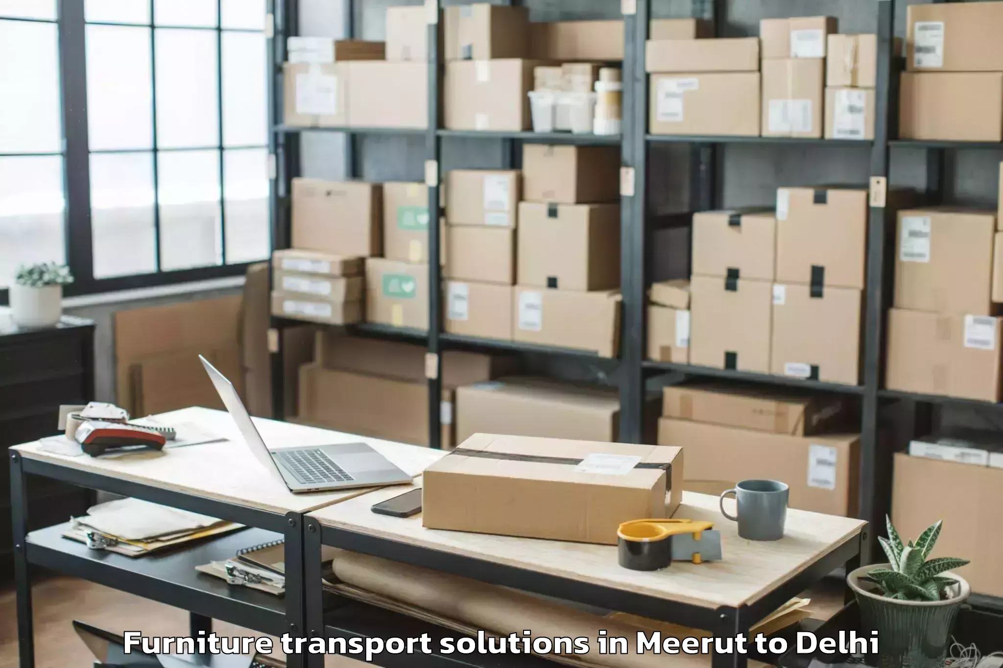 Meerut to Pitampura Furniture Transport Solutions Booking